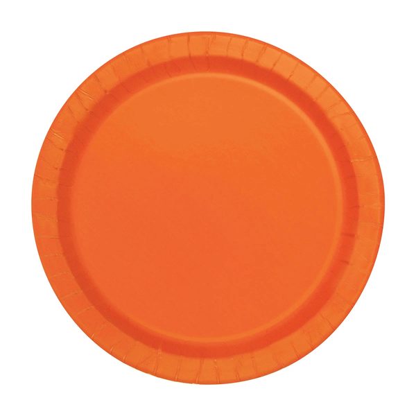 Pumpkin Orange 9" Paper Plates, 16 ct — 70% off during the remodel at Dollar General #3911
