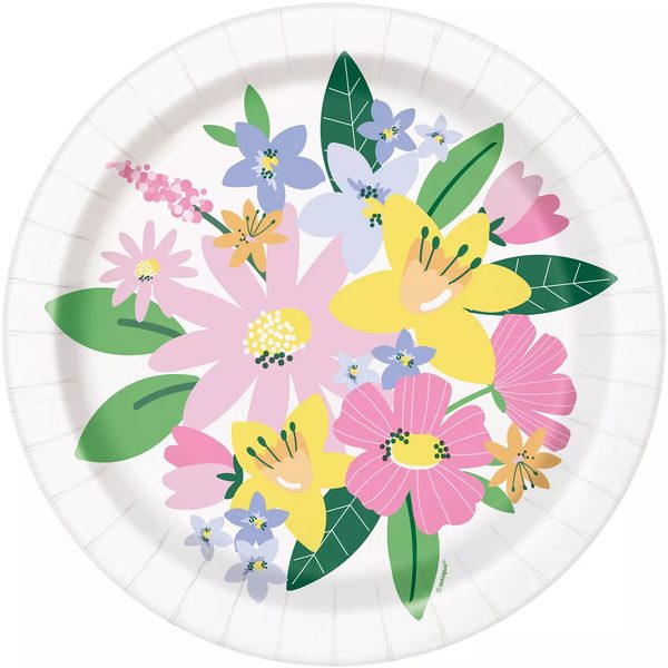 Wildflower Garden 9" Plates, 8 Count — Dollar General