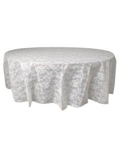 321 Party! Round White Lace Plastic Tablecloth, 84" — 70% off during the remodel at Dollar General #13201