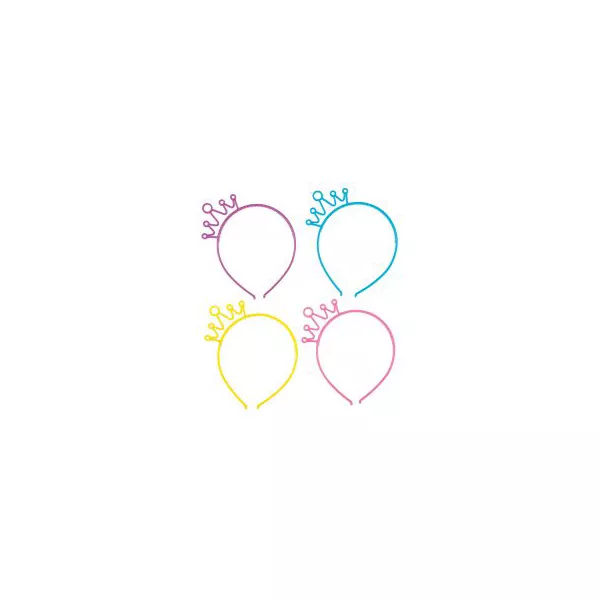 321 Party! Mini Plastic Crown Party Headbands, 4 Count — Dollar General penny item