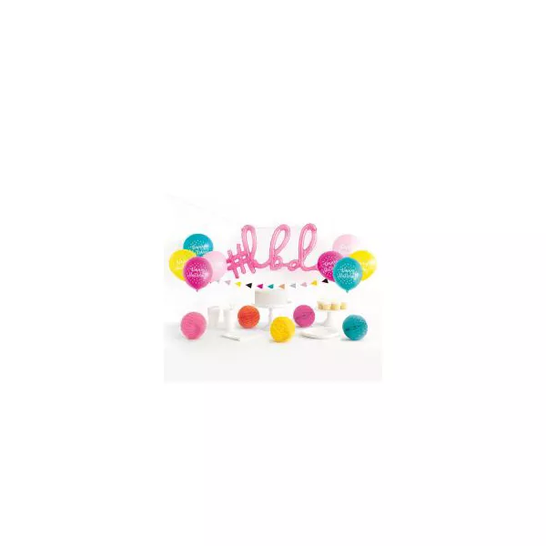 321 Party! Colorful "#HBD" Birthday Party Decorating Kit — Dollar General penny item