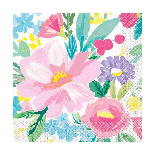 Watercolor Floral Luncheon Napkins, 16 Count — Dollar General