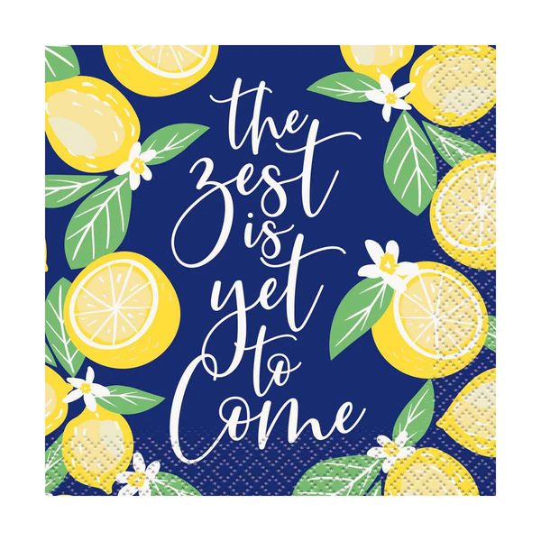 Lemon Zest Beverage Napkins, 16 Count — Dollar General