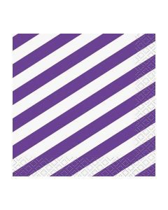 321 Party! Neon Purple Striped Beverage Napkins, 16 ct — 70% off during the remodel at Dollar General #3911