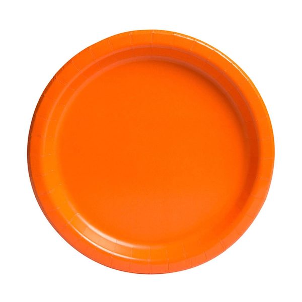 321 Party! 9" Orange Party Plates, 16 ct — 70% off during the remodel at Dollar General #13201