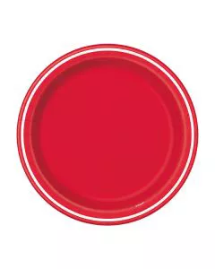 321 Party! 9" Red Minimal Stripes Party Plates, 40 ct — 70% off during the remodel at Dollar General #20186