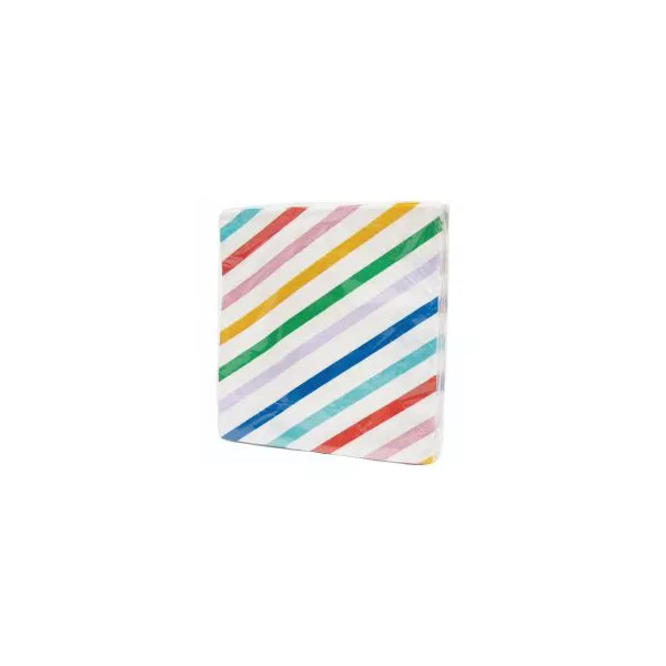321 Party! Lunch Napkins Bright Stripes, 16 Count — Dollar General penny item