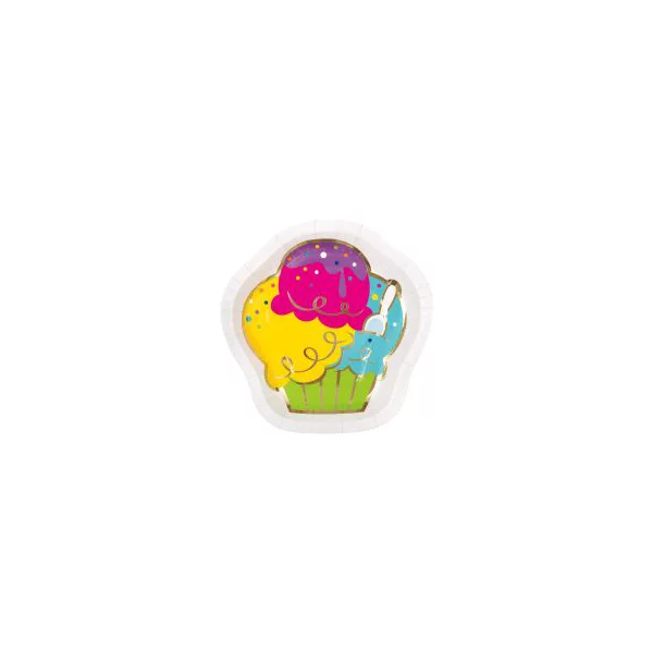 321 Party! 8.25" Foil Ice Cream Shaped Party Plates, 8 Count — Dollar General penny item