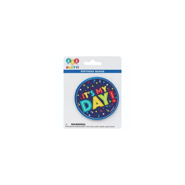 321 Party! It's My Day Birthday Badge — Dollar General penny item