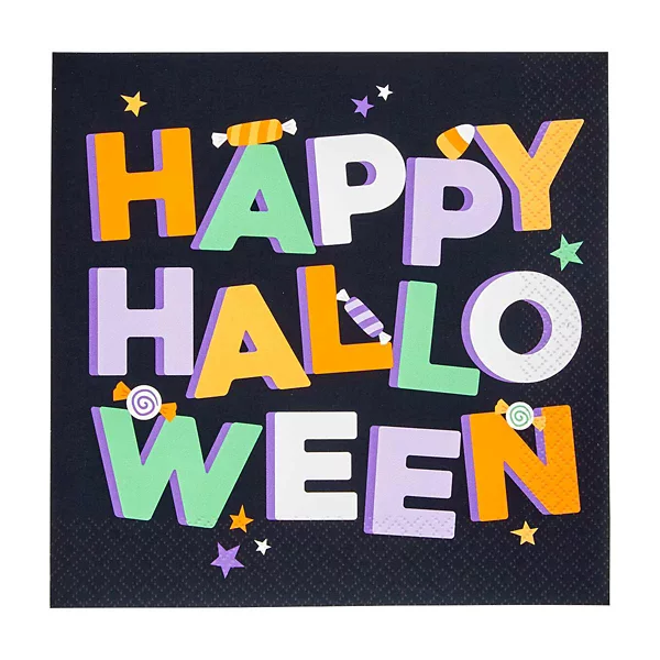 Halloween Vibrant Square Paper Napkins — Dollar General penny item