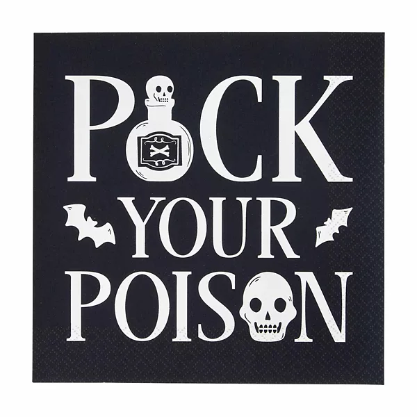 Halloween ‘Pick Your Poison’ Skeleton Paper Napkins — Dollar General penny item