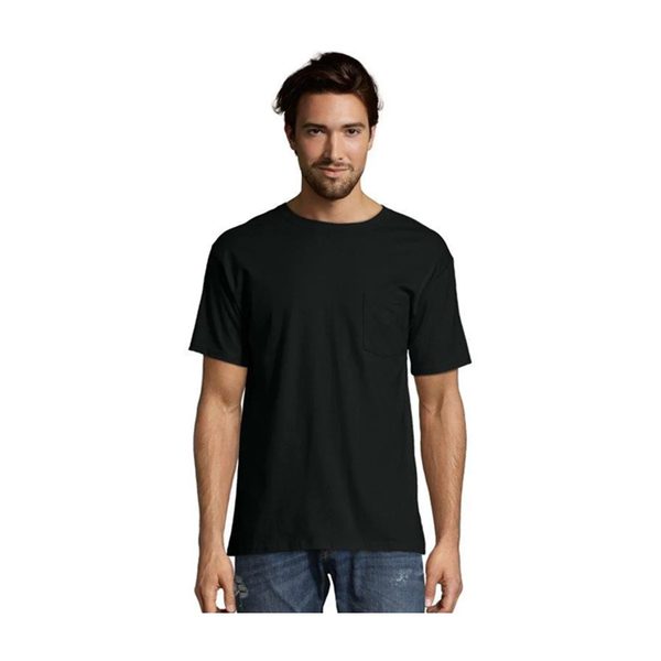 Hanes Men's Short Sleeve Pocket Tee - Black, Large — 70% off during the remodel at Dollar General #631