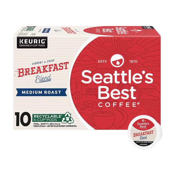Seattle's Best Coffee Breakfast Blend Medium Roast K-Cup Pods, 10 Count — Dollar General penny item