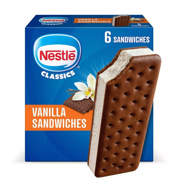 Nestle Vanilla Frozen Dairy Dessert Sandwiches, 6Ct — 70% off during the remodel at Dollar General #13201
