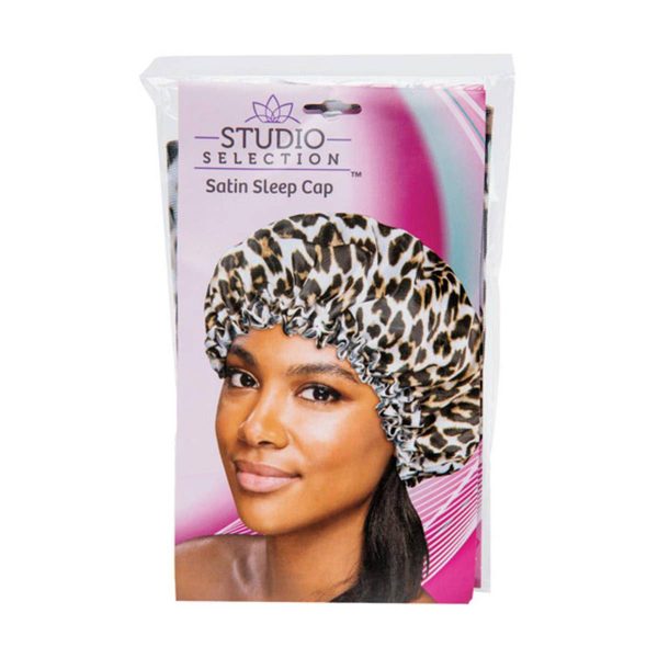 Studio Selection Satin Leopard Print Sleep Cap, 1 ct — 70% off during the remodel at Dollar General #581