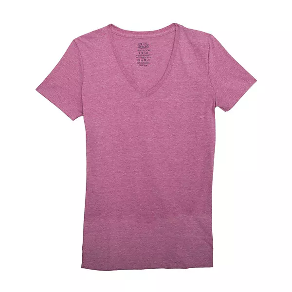 Fruit of the Loom Ladies Short Sleeve V-Neck Tee Light Purple, Size XL — Dollar General (SKU 32027401)
