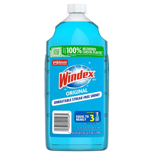 Windex Glass Cleaner Refill, Original Blue, 2 L — Dollar General (SKU 38832101)