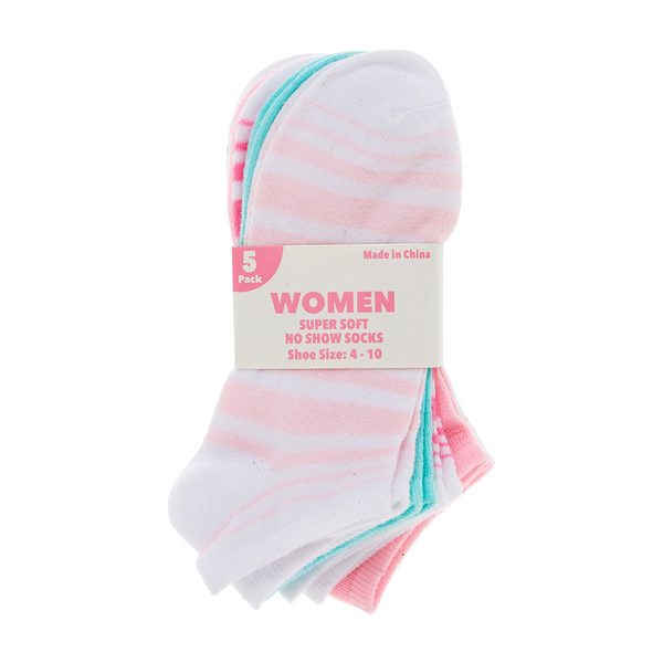 Women's Super Soft No Show Socks, 5 Pack — Dollar General penny item