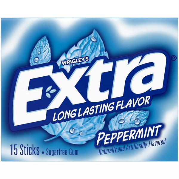 EXTRA Gum Peppermint Sugar Free Chewing Gum, Single Pack, 15 Stick — 70% off during the remodel at Dollar General #10340