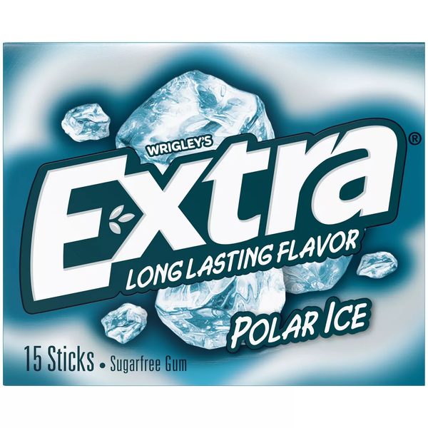 EXTRA Gum Polar Ice Sugar Free Chewing Gum, Single Pack, 15 Sticks — 70% off during the remodel at Dollar General #10340