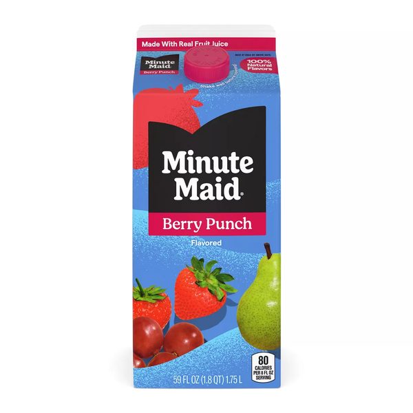 Minute Maid Berry Punch Juice Drink Carton, 59 fl oz — 70% off during the remodel at Dollar General #13201