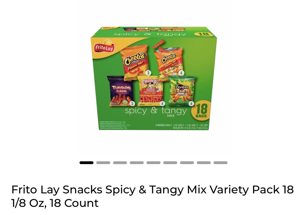 Frito Lay Snacks Spicy & Tangy Mix Variety Pack 18 1/8 oz, 18 Count — Dollar General
