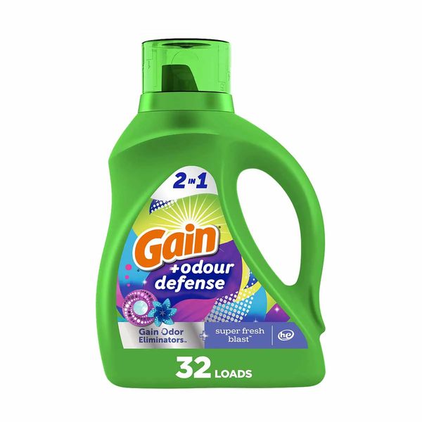 Gain Odor Defense Liquid Laundry Detergent, Super Fresh Blast Scent, 46 fl oz — Dollar General (SKU 27939202)