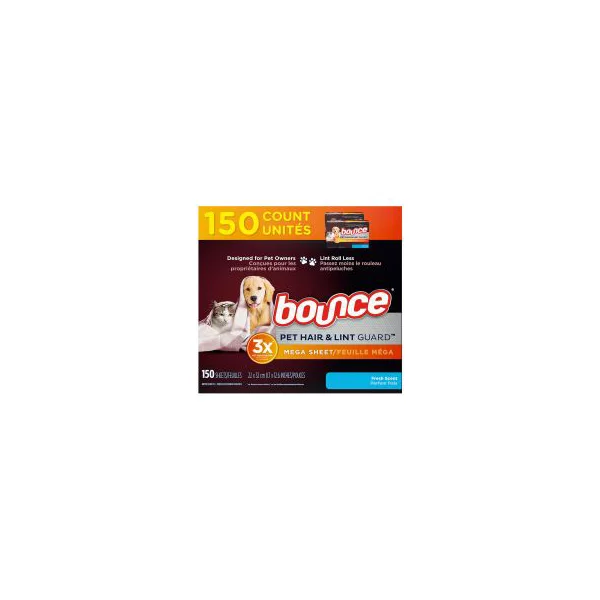 Bounce Pet Hair & Lint Guard Mega Dryer Sheets, Fresh Scent, 150 Count — Dollar General (SKU 34152401)