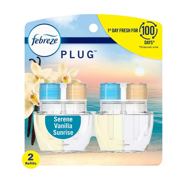 Febreze Plug Air Freshener Refill, Serene Vanilla Sunrise, 2 Count — Dollar General penny item