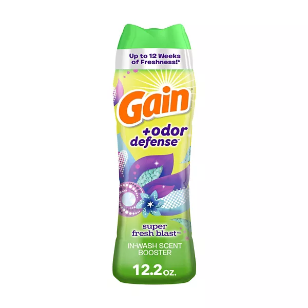 Gain Odor Defense In-wash Scent Booster, Super Fresh Blast scent, 12.2 oz, 2 in 1 Freshness plus Odor Protection, laundry scent beads — Dollar General penny item