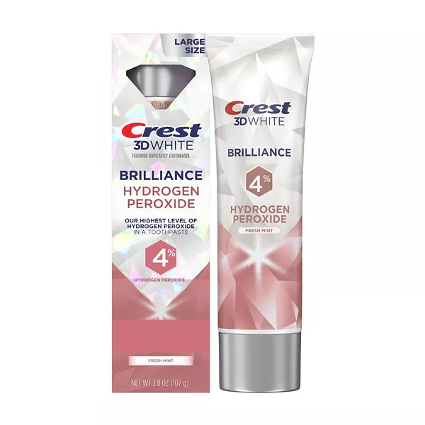 Crest 3D White Brilliance Hydrogen Peroxide Teeth Whitening Toothpaste, 3.8 oz, Anticavity Fluoride Toothpaste — Dollar General penny item