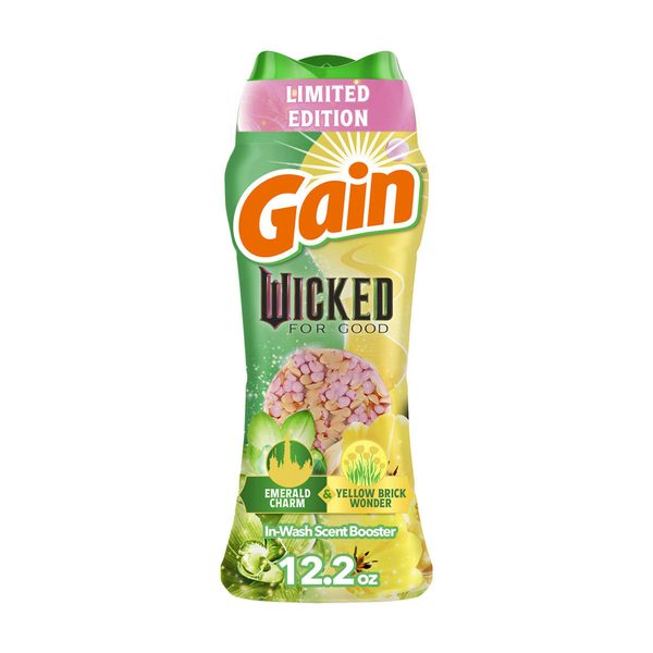Gain "Wicked: For Good" Limited Edition InWash Scent Booster Beads, Emerald Charm + Yellow Brick Wonder, 12.2 oz — Dollar General penny item