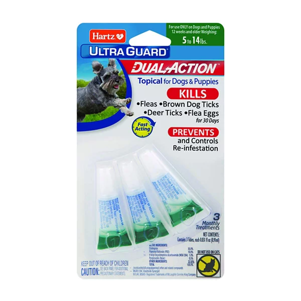 Hartz Ultra Guard Dual Action Topical for Dogs & Puppies 5-14 lb, 3 Count — Dollar General penny item