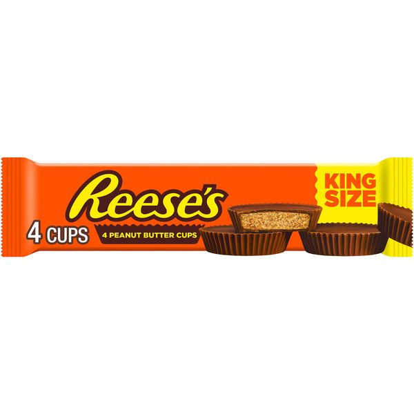 REESE'S Milk Chocolate King Size Peanut Butter Cups, Candy Pack, 2.8 oz — 70% off during the remodel at Dollar General #10340