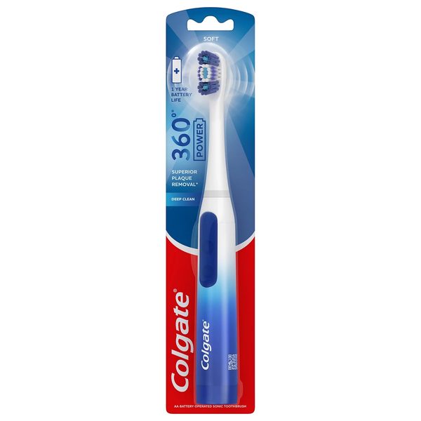 Colgate 360 Power Deep Clean Sonic Adult Battery Powered Electric Toothbrush, Soft, 1 Aa Battery Included — Dollar General penny item