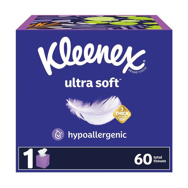 Kleenex Ultra Soft Facial Tissues, 3-Ply, 60 ct - 1 box — 70% off during the remodel at Dollar General #19591