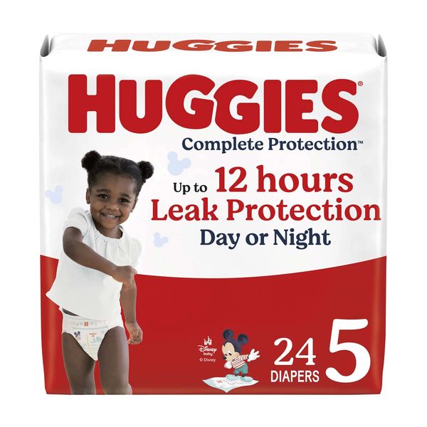 Huggies Complete Protection Baby Diapers, Size 5 (27+ lbs), 24 ct — 70% off during the remodel at Dollar General #10340