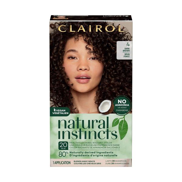 Clairol Natural Instincts Hair Color Kit, 4 Dark Brown — Dollar General penny item
