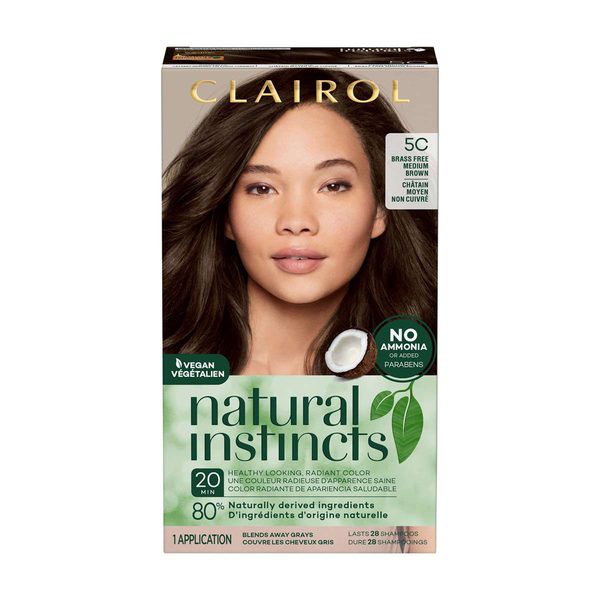 Clairol Natural Instincts Hair Color Kit, 5C Medium Brown — Dollar General penny item