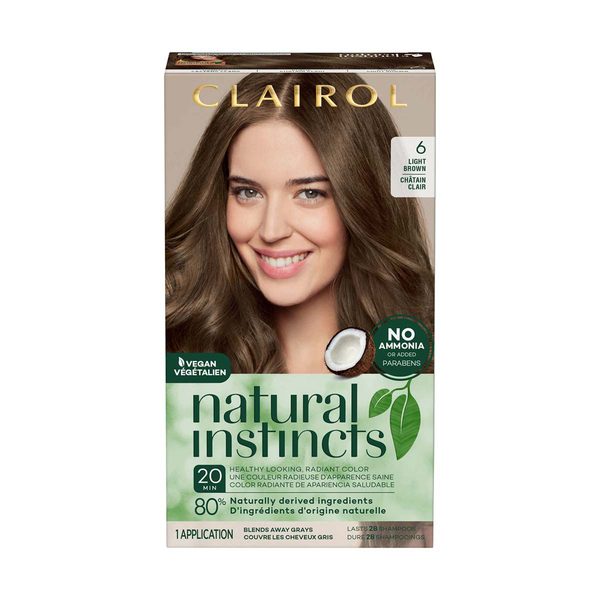 Clairol Natural Instincts Hair Color Kit, 6 Light Brown — Dollar General penny item