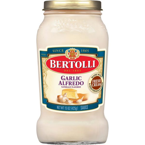 Bertolli Garlic Alfredo Pasta Sauce with Aged Parmesan Cheese, 15 oz — Dollar General penny item