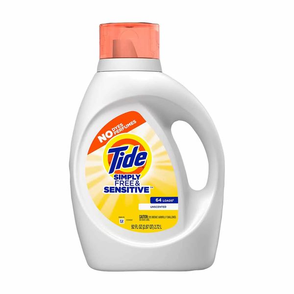Tide Simply Free & Sensitive Liquid Laundry Detergent - Unscented, 92 fl oz — Dollar General (SKU 37605701)