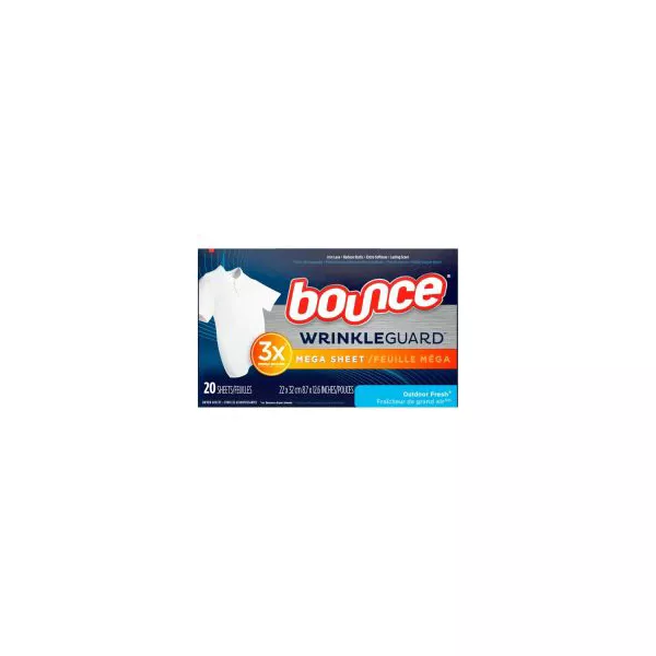 Bounce WrinkleGuard Mega Dryer Sheets, Outdoor Fresh, 20 Count — Dollar General penny item