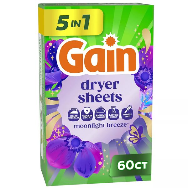 Gain, Laundry Dryer Sheets, Fabric Softener Anti Static Sheets, Happy Hibiscus Scent, 60 Count — 70% off during the remodel at Dollar General #581