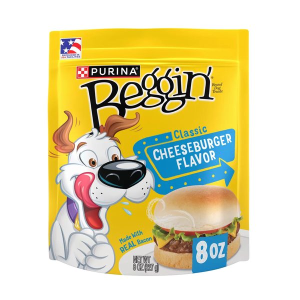 Purina Beggin’ Dog Treats, Classic Cheeseburger Flavor Dog Treats Pouch — Dollar General penny item