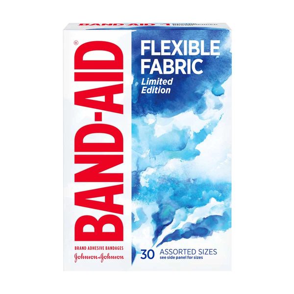 Band-Aid Brand Flexible Fabric Decorative Adhesive Bandages, Limited Edition Watercolor Design, 30 Count — Dollar General (SKU 39296801)