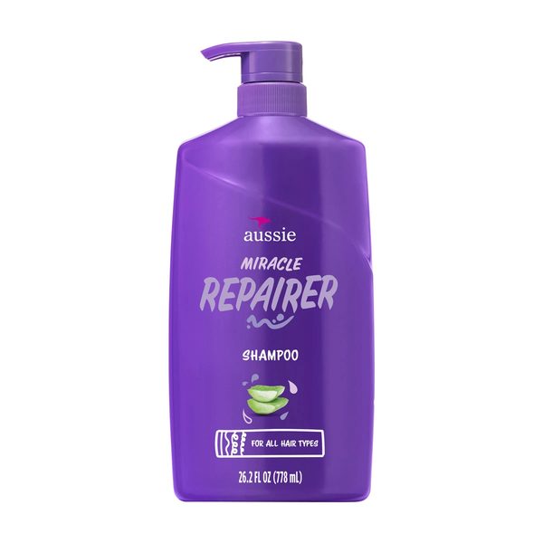 Aussie Miracle Repairer Shampoo with Aloe for All Hair Types, Paraben Free, 26.2 fl oz, 778 ml — Dollar General penny item
