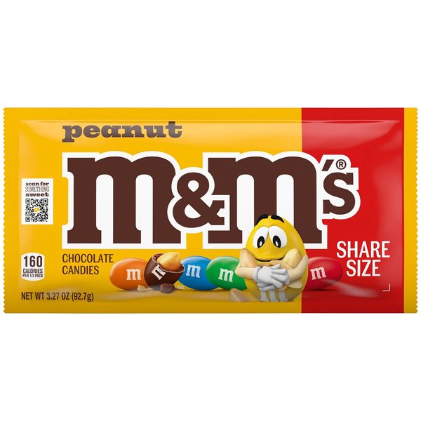 M&M'S Peanut Milk Chocolate Candy, Share Size, 3.27 oz Bag — 70% off during the remodel at Dollar General #10340