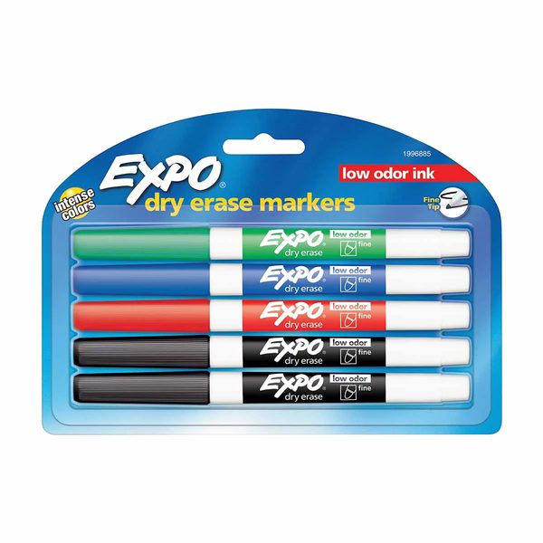Expo Low Odor Fine Tip Dry Erase Markers, 4 ct — 70% off during the remodel at Dollar General #20186