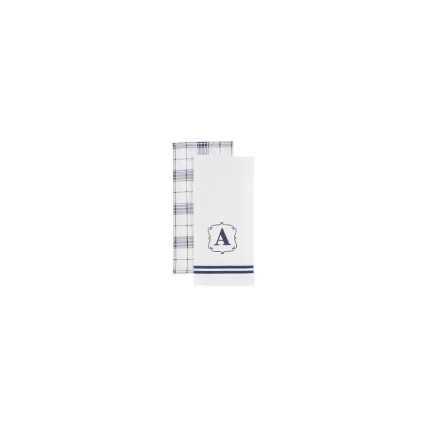 True Living Monogram Kitchen Towel, 2 Count, Assorted — Dollar General penny item